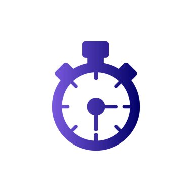 Stopwatch simgesi, düz vektör çizimi tasarımı