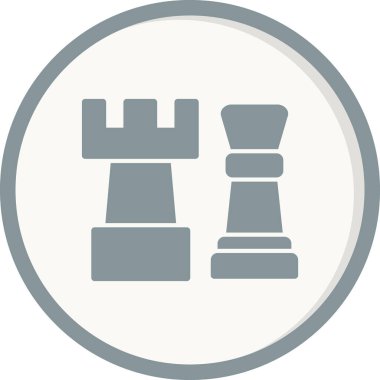 Satranç. Web simgesi basit illüstrasyon