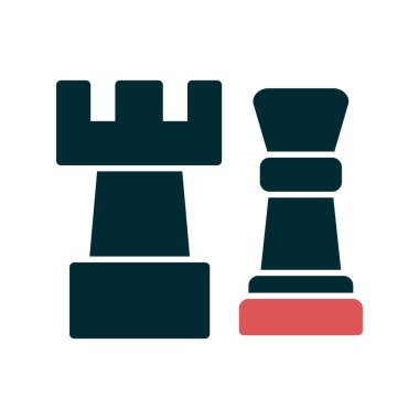 Beyaz arkaplanda izole edilmiş satranç simgesi vektörü, piyon şeffaf işareti, çizgi ve ana hatlar kavramı