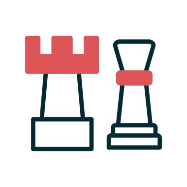 chess icon vector isolated on white background, puzzle transparent sign