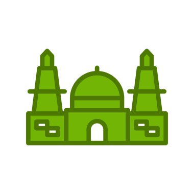 Bir cami simgesinin vektör illüstrasyonu