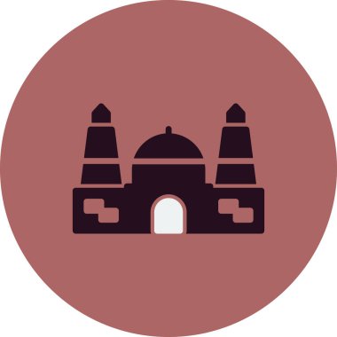 Modern cami simgesinin vektör illüstrasyonu