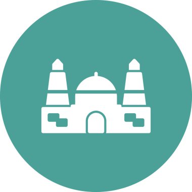 Modern cami simgesinin vektör illüstrasyonu