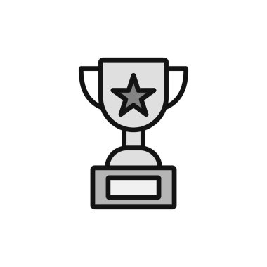 Kupa ikonu vektörü. İnce çizgi işareti. izole edilmiş sınır sembolü çizimi