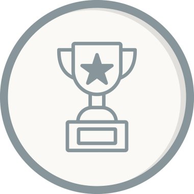 Kupa. Web simgesi basit illüstrasyon