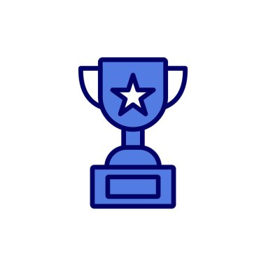 Kupa ikonu vektörü. İnce çizgi işareti. izole edilmiş sınır sembolü çizimi