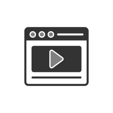 video pazarlama simgesi vektör illüstrasyonu