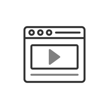 video pazarlama simgesi vektör illüstrasyonu