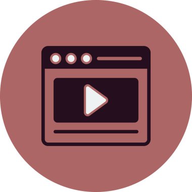 video pazarlama simgesi vektör illüstrasyonu