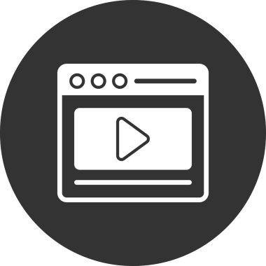 video pazarlama simgesi vektör illüstrasyonu