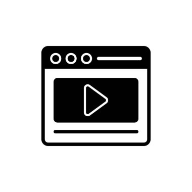 video pazarlama simgesi vektör illüstrasyonu