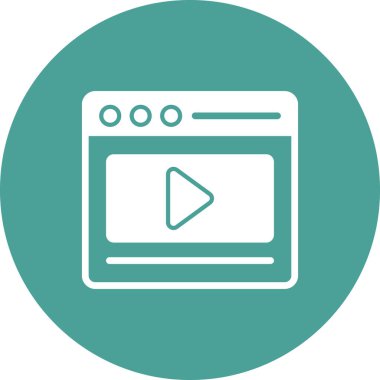 video pazarlama simgesi vektör illüstrasyonu