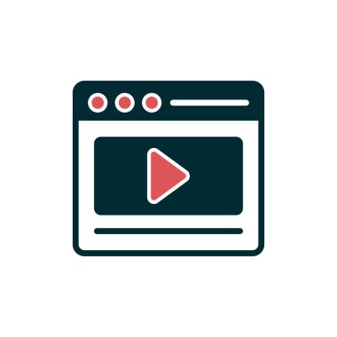 video pazarlama simgesi vektör illüstrasyonu