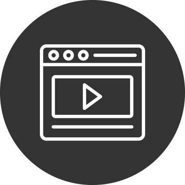 video pazarlama simgesi vektör illüstrasyonu