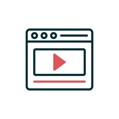 video pazarlama simgesi vektör illüstrasyonu
