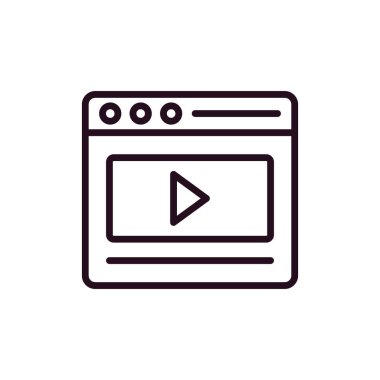 video pazarlama simgesi vektör illüstrasyonu