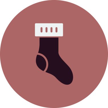 Çorap düz vektör simgesi