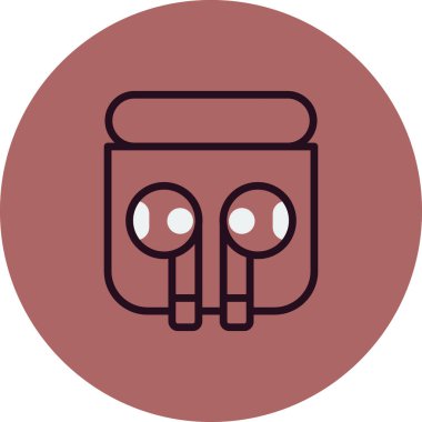 Kablosuz Kulaklıklar simgesi, vektör illüstrasyonu