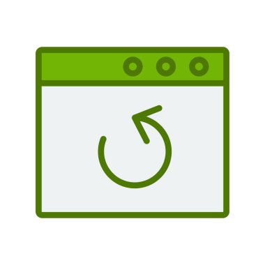 Web sayfası ikon vektör illüstrasyonu