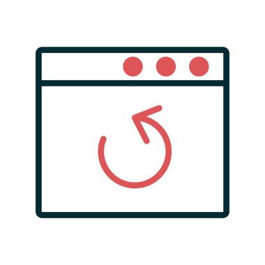 Web sayfası ikon vektör illüstrasyonu