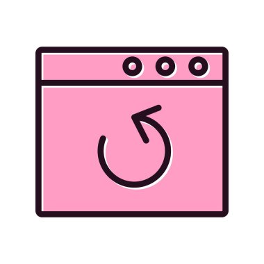 Web sayfası ikon vektör illüstrasyonu