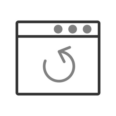 Web sayfası ikon vektör illüstrasyonu