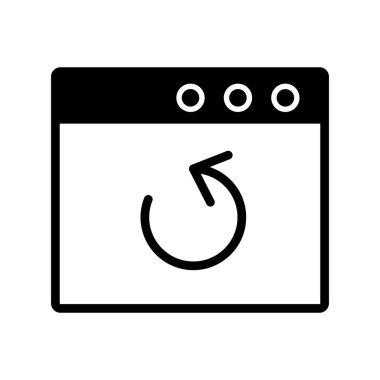 Web sayfası ikon vektör illüstrasyonu