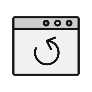 Web sayfası ikon vektör illüstrasyonu