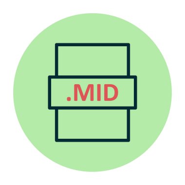 dosya biçimi simgesi, basit biçimdeki eşsiz vektör illüstrasyon simgesi