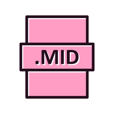 dosya biçimi simgesi, basit biçimdeki eşsiz vektör illüstrasyon simgesi