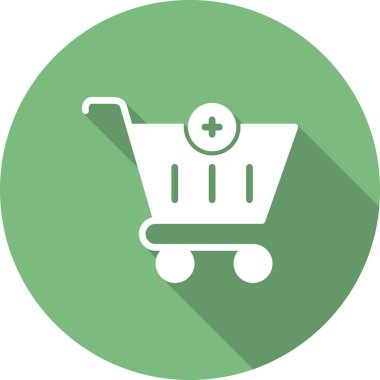 Alışveriş arabası simgesi vektör illüstrasyon grafik tasarımı