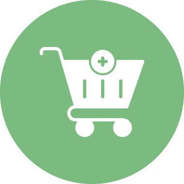 Alışveriş arabası simgesi vektör illüstrasyon grafik tasarımı