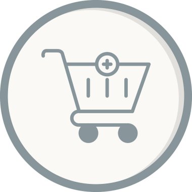 Alışveriş arabası simgesi vektör illüstrasyon grafik tasarımı