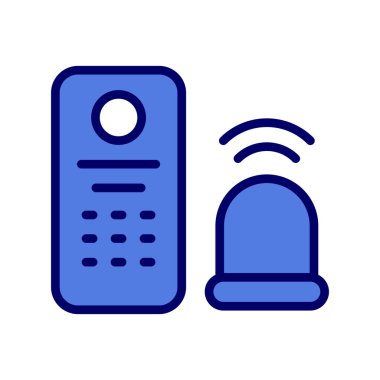 Alarm Sistemi simgesi, vektör illüstrasyonu