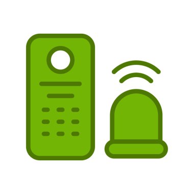 Alarm Sistemi simgesi, vektör illüstrasyonu