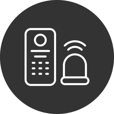 Alarm Sistemi simgesi, vektör illüstrasyonu