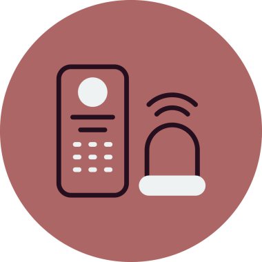 Alarm Sistemi simgesi, vektör illüstrasyonu