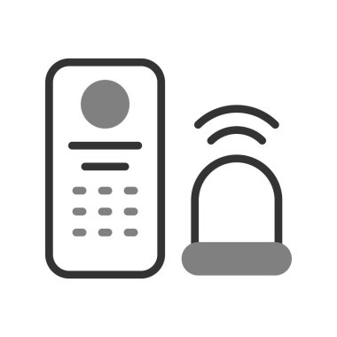 Alarm Sistemi simgesi, vektör illüstrasyonu