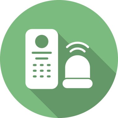 Alarm Sistemi simgesi, vektör illüstrasyonu