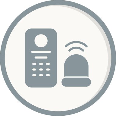 Alarm Sistemi simgesi, vektör illüstrasyonu