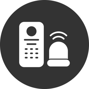 Alarm Sistemi simgesi, vektör illüstrasyonu