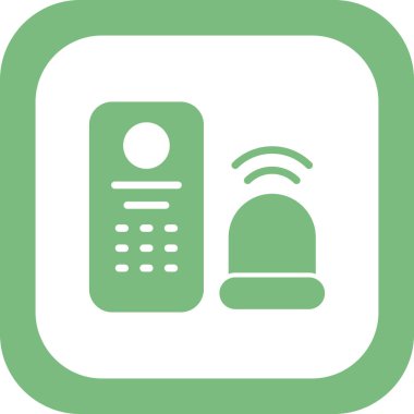 Alarm Sistemi simgesi, vektör illüstrasyonu