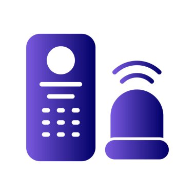 Alarm Sistemi simgesi, vektör illüstrasyonu