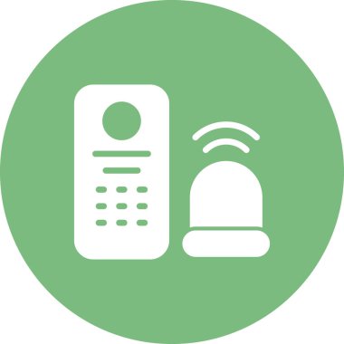 Alarm Sistemi simgesi, vektör illüstrasyonu