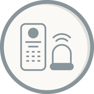 Alarm Sistemi simgesi, vektör illüstrasyonu