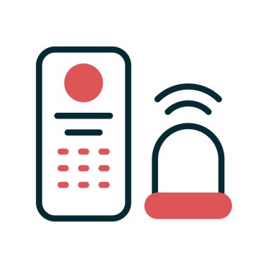 Alarm Sistemi simgesi, vektör illüstrasyonu