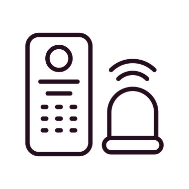 Alarm Sistemi simgesi, vektör illüstrasyonu