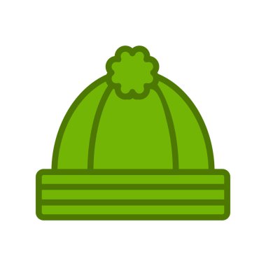 Beanie, ikon, vektör illüstrasyonu