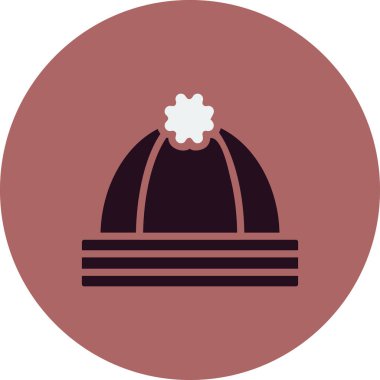Beanie, ikon, vektör illüstrasyonu