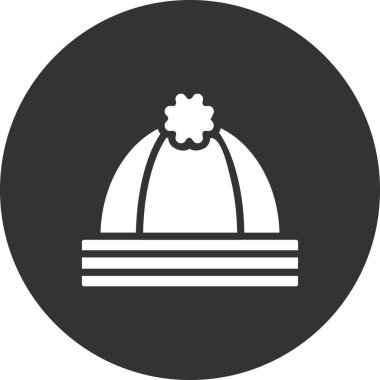 Beanie, ikon, vektör illüstrasyonu